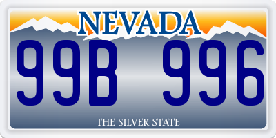 NV license plate 99B996