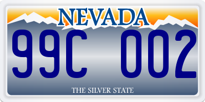 NV license plate 99C002