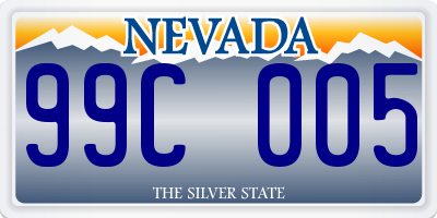 NV license plate 99C005