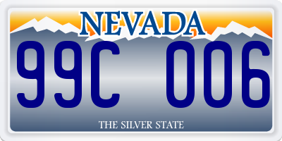 NV license plate 99C006