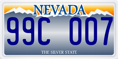 NV license plate 99C007