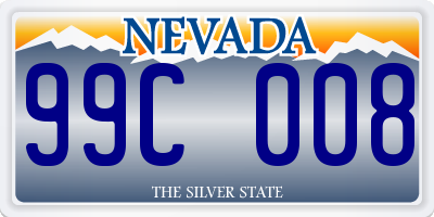 NV license plate 99C008