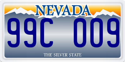 NV license plate 99C009