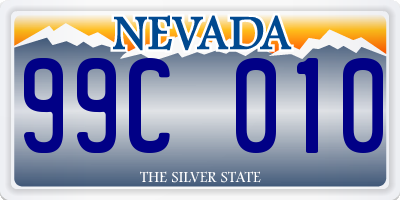 NV license plate 99C010