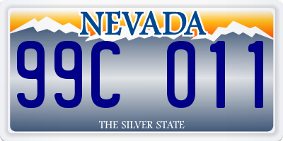 NV license plate 99C011