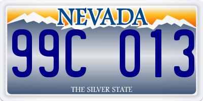 NV license plate 99C013