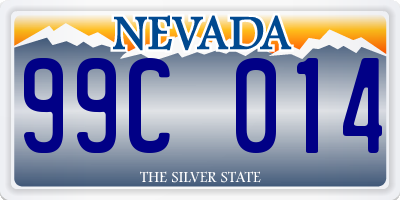 NV license plate 99C014