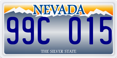 NV license plate 99C015