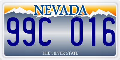 NV license plate 99C016
