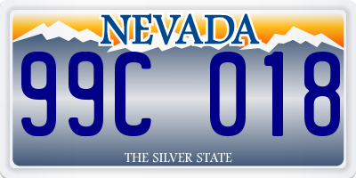 NV license plate 99C018