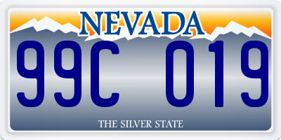 NV license plate 99C019