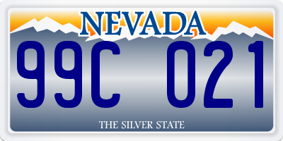 NV license plate 99C021