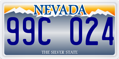 NV license plate 99C024