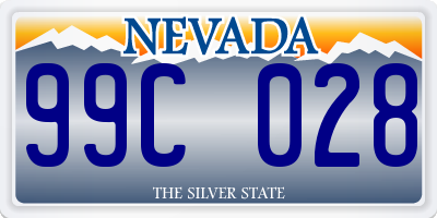 NV license plate 99C028