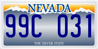 NV license plate 99C031