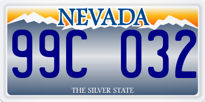 NV license plate 99C032