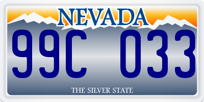 NV license plate 99C033