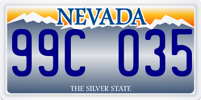 NV license plate 99C035