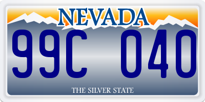 NV license plate 99C040