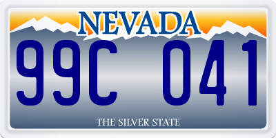 NV license plate 99C041