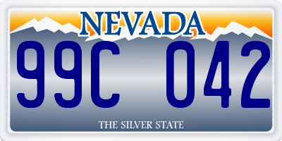 NV license plate 99C042