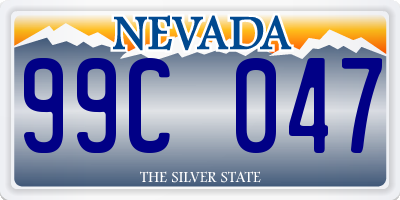 NV license plate 99C047