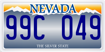 NV license plate 99C049