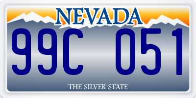 NV license plate 99C051