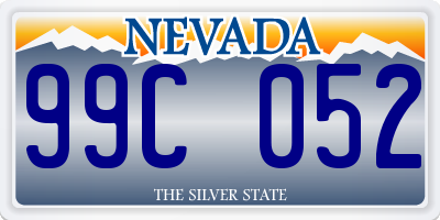 NV license plate 99C052