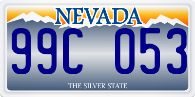 NV license plate 99C053