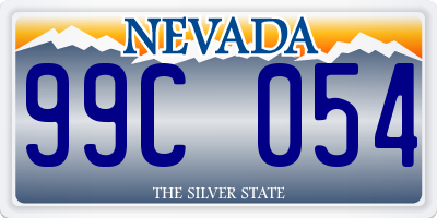 NV license plate 99C054