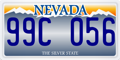 NV license plate 99C056