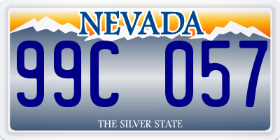 NV license plate 99C057