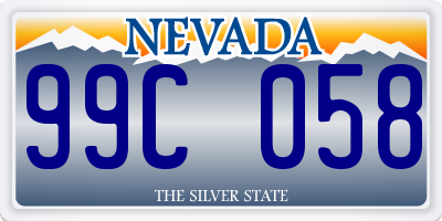 NV license plate 99C058