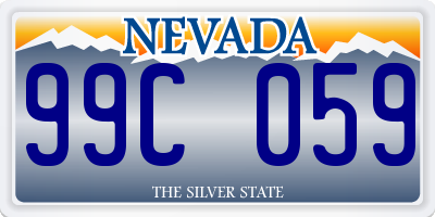 NV license plate 99C059