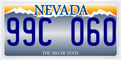 NV license plate 99C060