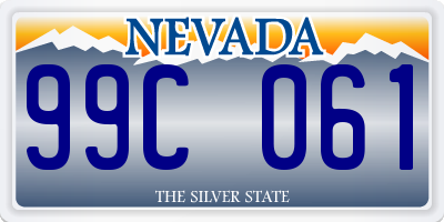 NV license plate 99C061