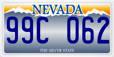 NV license plate 99C062