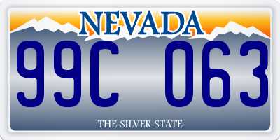 NV license plate 99C063