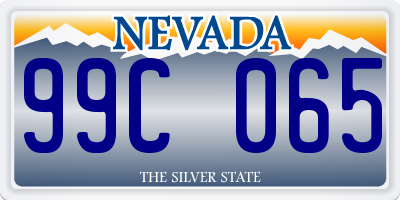 NV license plate 99C065