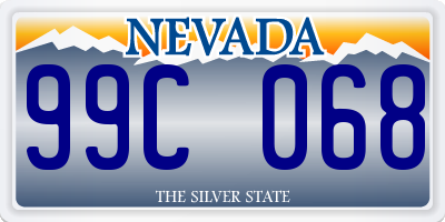 NV license plate 99C068