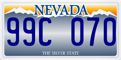 NV license plate 99C070