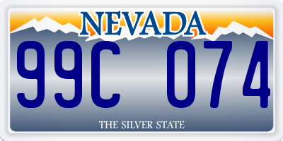 NV license plate 99C074
