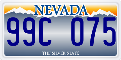 NV license plate 99C075