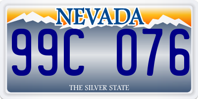 NV license plate 99C076