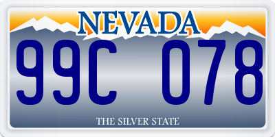 NV license plate 99C078