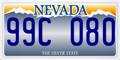 NV license plate 99C080