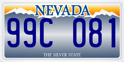 NV license plate 99C081