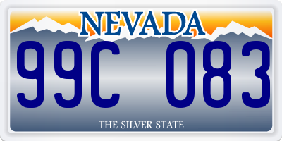 NV license plate 99C083