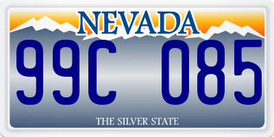 NV license plate 99C085